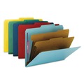File Folders | Smead 14025 6-Section Pressboard Top Tab Classification Folders with 6 SafeSHIELD Fasteners - Letter Size/Assorted (10/Box) image number 0