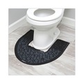 Office Chair Mats | Boardwalk PSCM-P-000I006M-00-21430 22 in. x 22 in. Rubber Commode Mat 2.0 - Black (6/Carton) image number 7