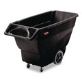 Trash Cans | Rubbermaid Commercial FG101100BLA 151 gal. 600 lbs. Capacity Plastic Structural Foam Tilt Truck - Black image number 2