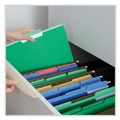 File Folders | Universal UNV15302 1/3-Cut Tabs Legal Size Interior File Folders - Green (100/Box) image number 3