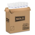 Cups and Lids | SOLO TL31R2-0007 Traveler Cappuccino Style Dome Lid Fits 10 oz Cups - White (100/Pack, 10 Packs/Carton) image number 0