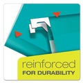 File Folders | Pendaflex 04152 1/5 AQU 1/5-Cut Tabs Colored Reinforced Hanging Folders - Letter Size/Aqua (25/Box) image number 4