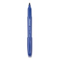 Permanent Markers | Universal UNV07073 Fine Bullet Tip Pen-Style Permanent Marker - Blue (1 Dozen) image number 3