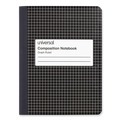 Notebooks & Pads | Universal UNV20957 100 Sheets 9.75 in. x 7.5 in. 4 sq-in. Quadrille Rule Composition Book - Black Marble (6/Pack) image number 1