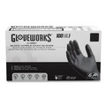 Disposable Gloves | Ammex GWBEN44100 6 mil Powder-Free Nitrile Exam Gloves - Medium, Black (1000/Carton) image number 0