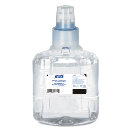 Hand Sanitizers | PURELL 1904-02 1200 ml Fragrance-Free Advanced Hand Sanitizer Green Certified Foam Refill for LTX-12 Dispensers image number 0