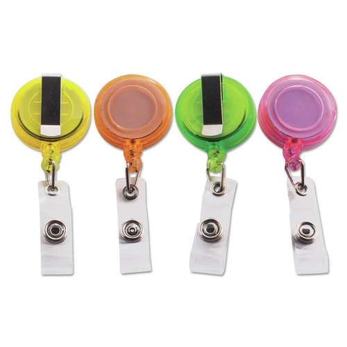 Label & Badge Holders | Advantus 91161 Deluxe 30 in. Extension Retractable ID Card Reel - Assorted Colors (20/Pack) image number 0