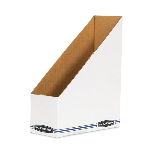 Filing Racks | Bankers Box 10723 4 in. x 9.25 in. x 11.75 in. Stor/File Corrugated Magazine File - White (12/Carton) image number 0