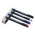 Back to School Sale | Tombow 51535 4.4 millimeter Wax-Based Marking Pencil - White Wax/Navy Blue Barrel (10/Box) image number 10
