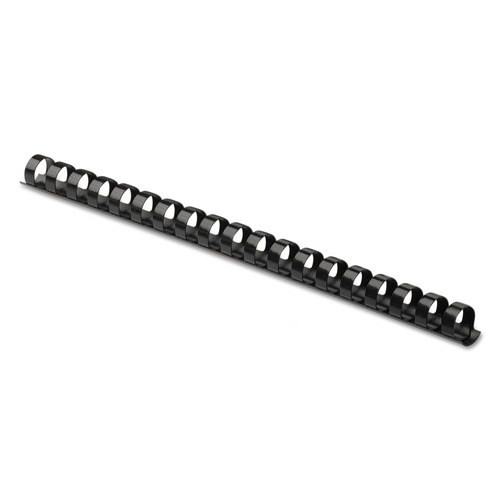 Binding Spines & Combs | Fellowes Mfg Co. 52326 1/2 in. Diameter 90 Sheet Capacity Plastic Comb Bindings - Black (100/Pack) image number 0