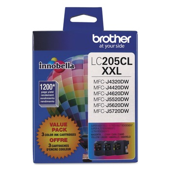 Brother LC2053PKS Innobella 1,200 Page-Yield Super High-Yield Ink - Cyan/Magenta/Yellow (3/Pack)