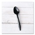 Cutlery | Boardwalk BWKSPOONBLPP Mediumweight Polypropylene Plastic Spoon Cutlery - Black (1000/Carton) image number 2