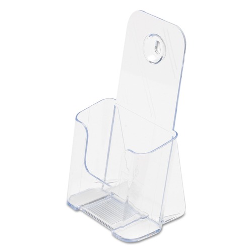 Desk Shelves | Deflecto 77501 4.25w x 3.25d x 7.75h Leaflet Size DocuHolder for Countertop/Wall-Mount - Clear image number 0