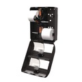 Tissues | Georgia Pacific Professional 56744B Compact Quad 12.31 in. x 14.81 in. x 7.86 in. Vertical Four Roll Coreless Tissue Dispenser - Black image number 3