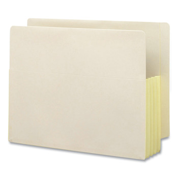 Smead 75164 3.5 in. Expansion Letter Size End Tab File Pockets with Tear Resistant Gussets - Manila (10/Box)