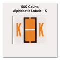 Labels | Smead 67081 1 in. x 1.25 in. K Color-Coded End Tab Filing Labels - White (500/Roll) image number 1