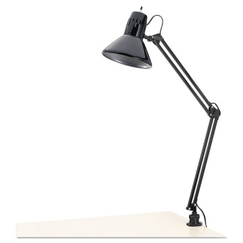 OFFICE LIGHTING | Alera ALELMP702B 6.75 in. W x 20 in. D x 28 in. H Adjustable Clamp-On Architect Lamp - Black