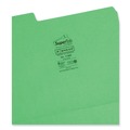File Folders | Smead 11985 1/3-Cut Tabs Assorted Letter Size 0.75 in. Expansion SuperTab Colored File Folders - Green (100/Box) image number 2