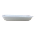 Food Trays, Containers, and Lids | GEN 3PWH 8.7 in. x 6.6 in. x 1.1 in. #3P Meat Trays - White (400/Carton) image number 2