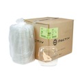 Cups and Lids | Pactiv Corp. SACLF07 EarthChoice 7.38 in. x 7.38 in. x 0.26 in. Square Recycled Bowl Flat Lid - Clear (300/Carton) image number 1