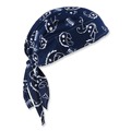 Safety & First Aid | Ergodyne 12480 Chill-Its 6615 One Size Fits Most High-Performance Bandana Doo Rag with Terry Cloth Sweatband - Navy Western image number 0