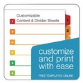 Binders | Cardinal 61518 11 x 8.5 OneStep Printable Table of Contents and 1 to 15 Dividers - White/Assorted Tabs (15/Set) image number 3