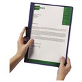 Sheet Protectors | Durable 220307 DuraClip Report Cover - Clear/Dark Blue (25/Box) image number 4