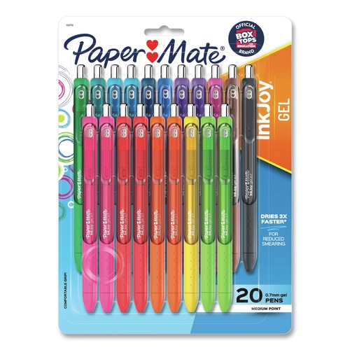 Pens | Paper Mate 1951718 InkJoy Medium 0.7 millimeter Retractable Gel Pen - Assorted Ink/Barrel Colors (20/Pack) image number 0