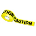 Floor Signs & Safety Signs | Tatco 10700 3 in. x 1000 ft. Caution Barricade Safety Tape - Black/Yellow image number 1