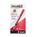 Pens | Pilot 35336 Precise V5 Extra-Fine 0.5 millimeter Stick Rollerball Pen - Red Ink/Red/Clear Barrel (1-Dozen) image number 1