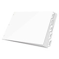 Binders | Cardinal 84270CB 11 in. x 17 in. 5-Tab Write 'n Erase Tabloid Index Dividers - White image number 0