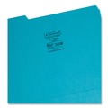 File Folders | Smead 10291 1/3-Cut Tabs Assorted Letter Size 0.75 in. Expansion Interior File Folders - Teal (100/Box) image number 2