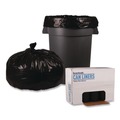  | Boardwalk X8647XKKR01 43 in. x 47 in. 56 gal. 1.6 mil Recycled Low-Density Polyethylene Can Liners - Black (100/Carton) image number 2