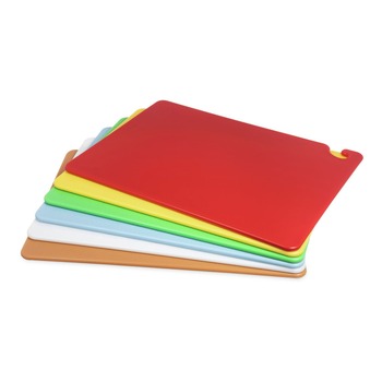 OFFICE AND OFFICE SUPPLIES | San Jamar CB1824KC Cut-N-Carry Color Cutting Board with Molded-In Ruler - Assorted Colors (6/Pack)