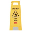 Just Launched | Rubbermaid Commercial FG611277YEL 11 in. x 12 in. x 25 in. Caution Wet Floor Sign - Bright Yellow image number 2