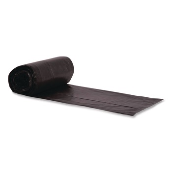 TRASH WASTE BINS | Heritage X7658QKR02 X-Liner Reprocessed Liners 60 gal 2 mil 38 x 58 Black Perforated Roll (100/Carton)