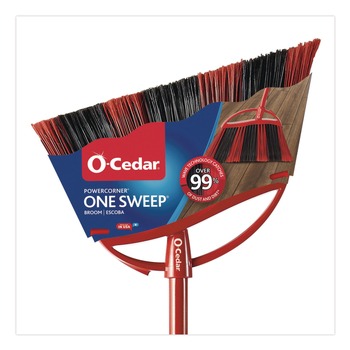 O-Cedar 172163EA 48 in. Handle One Sweep Large Broom - Red/Black/Gray