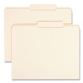 File Folders | Smead 10376 0.75 in. Expansion 2/5-Cut Tab Reinforced Guide Height File Folders - Letter Size/Manila (100/Box) image number 0