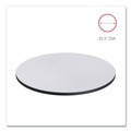 Office Desks & Workstations | Alera ALETTRD36WG 35.5 in. Diameter Round Reversible Laminate Table Top - White/Gray image number 4