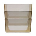 Wall Files | Storex 70247U06C 3 Sections Legal Size 16 in. x 4 in. x 14 in. Wall File - Smoke (3/Pack) image number 4
