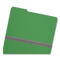File Folders | Smead 22546 1/3-Cut Tabs Assorted Legal Size 1 in. Expansion Recycled Heavy Pressboard Folders - Green (25/Box) image number 1