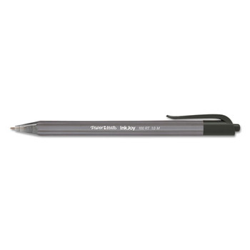  | Paper Mate 1951254 InkJoy 100 RT Medium 1 millimeter Retractable Ballpoint Pen - Black Ink/Smoke/Black Barrel (1-Dozen)