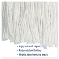 Mops | Boardwalk BWK2024RCT #24 Cut-End Rayon Wet Mop Head - White (12/Carton) image number 8