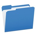 File Folders | Pendaflex R152 1/3 BLU 1/3-Cut Tabs Letter Size Double-Ply Reinforced Top Tab Colored File Folders - Blue (100/Box) image number 0