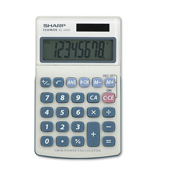 CALCULATORS | Sharp EL240SAB 8-Digit LCD Handheld Business Calculator