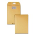 Envelopes & Mailers | Quality Park QUA43468 Postage Saving ClearClasp 6 x 9 Cheese Blade Flap Envelope - Brown Kraft (100/Box) image number 1