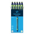 Pens | Schneider 190003 0.8 mm Xpress Fineliner Porous Point Stick Pen - Medium/Blue Ink/Blue/Green Barrel (10/Box) image number 0