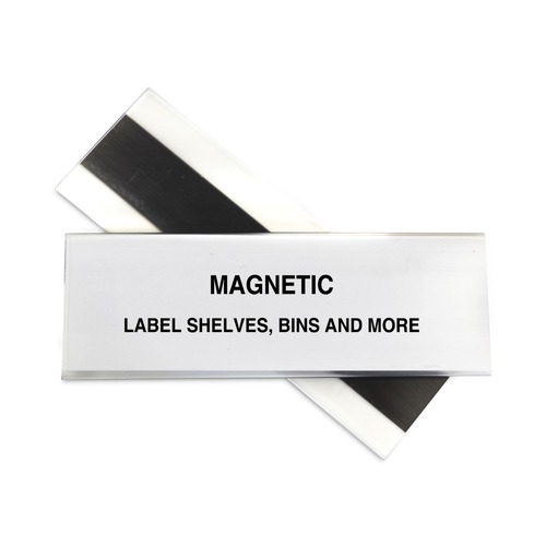 Back to School Sale | C-Line 87247 2 in. x 6 in. Side Load HOL-DEX Magnetic Shelf/Bin Label Holders - Clear (10/Box) image number 0