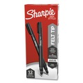 Pens | Sharpie 1742663 Water-Resistant Ink Stick Fine 0.4 mm Porous Point Pen - Black Ink, Black Barrel (1-Dozen) image number 1