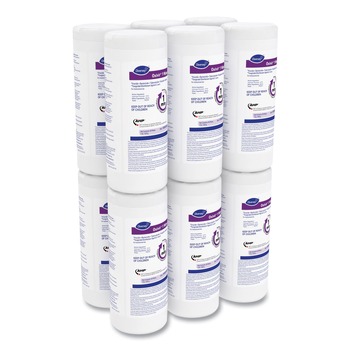 Diversey Care 100850922 Oxivir 7 in. x 8 in. 1-Ply 1 Wipes (60/Canister, 12 Canisters/Carton)